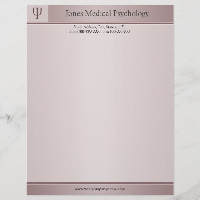 Psykolog Letterhead Brevhuvud (Framsida)