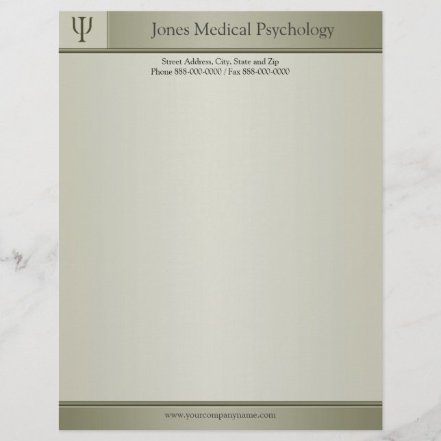 Psykolog Letterhead Brevhuvud (Framsida)