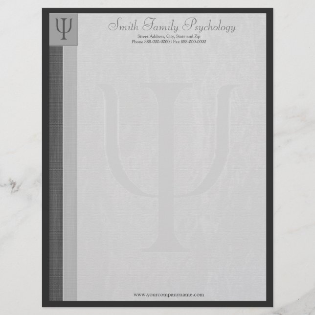 Psykolog Letterhead Brevhuvud (Framsida)