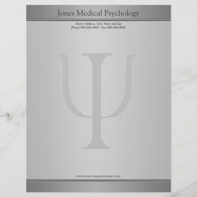 Psykolog Letterhead Brevhuvud (Framsida)