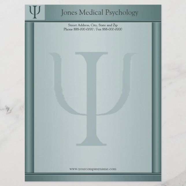 Psykolog Letterhead Brevhuvud (Framsida)
