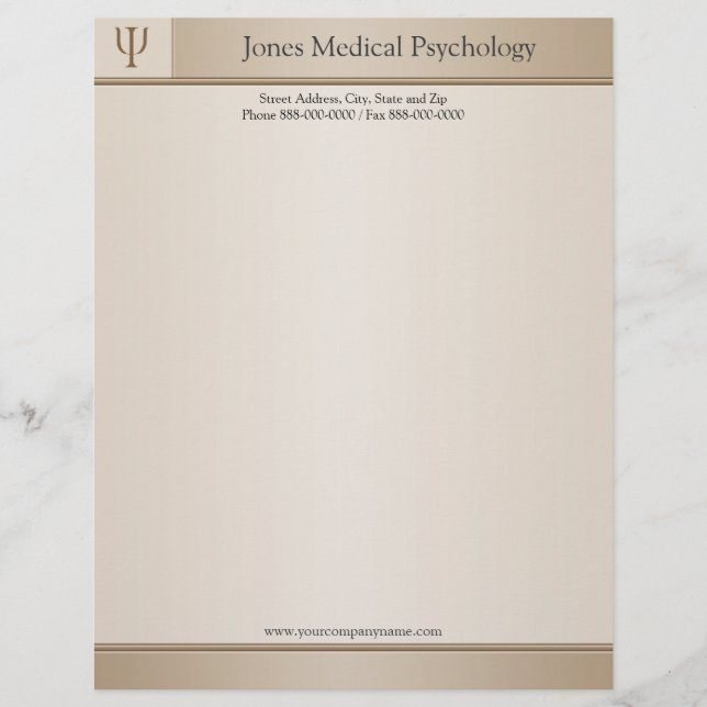 Psykolog Letterhead Brevhuvud (Framsida)
