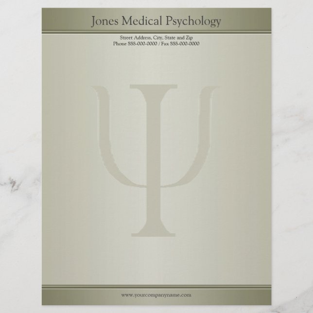 Psykolog Letterhead Brevhuvud (Framsida)