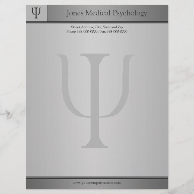 Psykolog Letterhead Brevhuvud (Framsida)