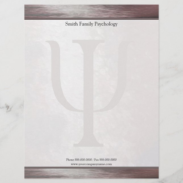 Psykolog Letterhead Brevhuvud (Framsida)