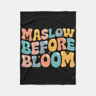 Psykolog Maslow Före Bloom Sped Teacher Clro Fleecefilt