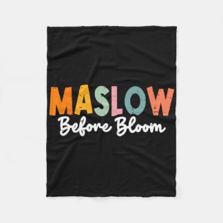 Psykolog Maslow Före Bloom Sped Teacher Clro Fleecefilt