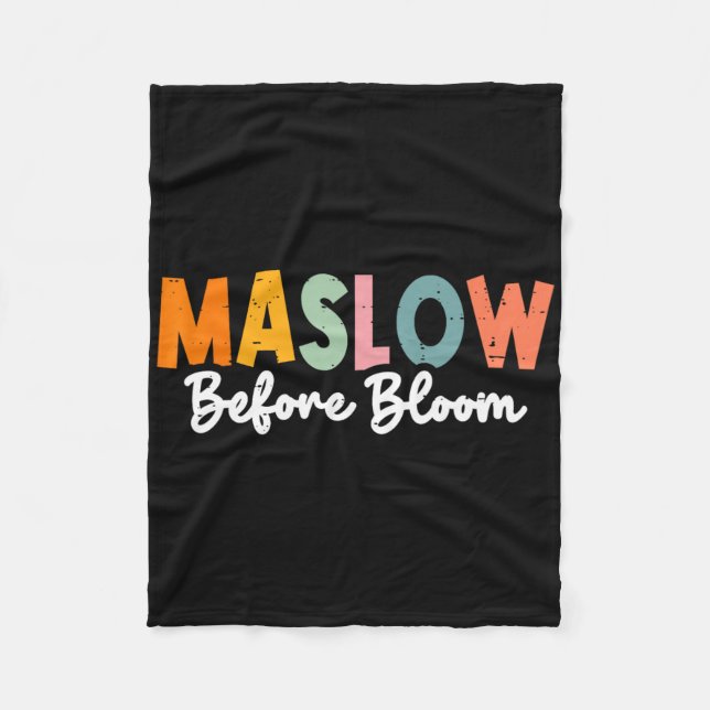 Psykolog Maslow Före Bloom Sped Teacher Clro Fleecefilt (Framsidan)