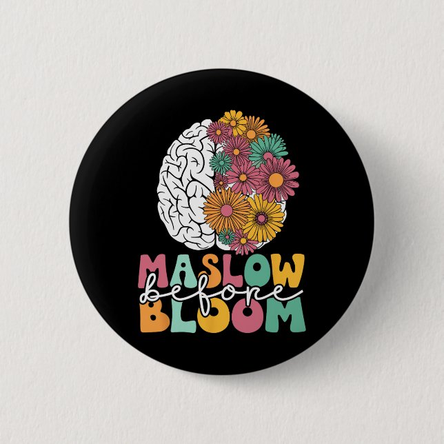 Psykolog Maslow Före Bloom Sped Teacher Clro Knapp (Framsida)