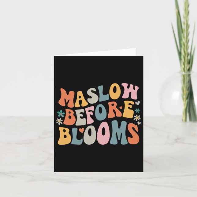 Psykolog Maslow Före Bloom Sped Teacher Clro Kort (Framsida)