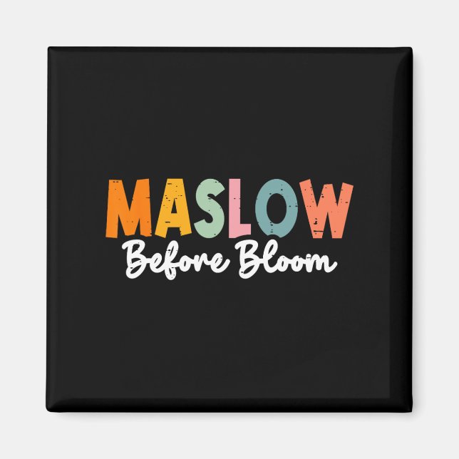 Psykolog Maslow Före Bloom Sped Teacher Clro Magnet (Framsidan)