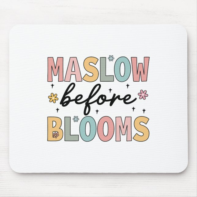 Psykolog Maslow Före Bloom Sped Teacher Clro Musmatta (Framsidan)