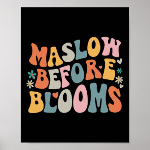 Psykolog Maslow Före Bloom Sped Teacher Clro Poster