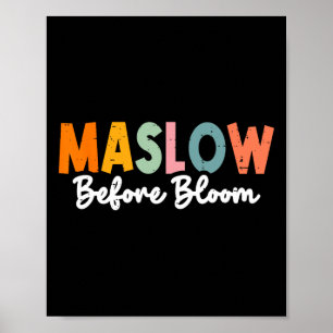 Psykolog Maslow Före Bloom Sped Teacher Clro Poster