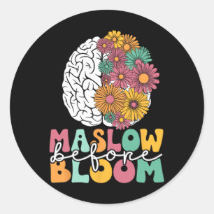 Psykolog Maslow Före Bloom Sped Teacher Clro Runt Klistermärke