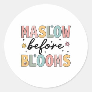 Psykolog Maslow Före Bloom Sped Teacher Clro Runt Klistermärke