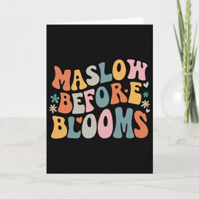 Psykolog Maslow Innan Bloom Skyndade Lärare Clro Kort (Framsida)