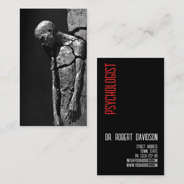 Psykolog Mental Health Modern Medical Doktor Visitkort (Fram/baksida)