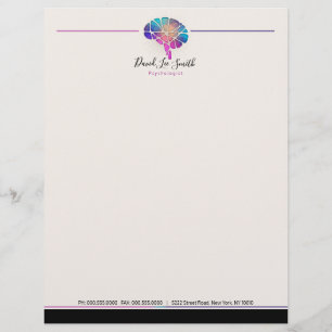 Psykolog / neurolog Letterhead Brevhuvud