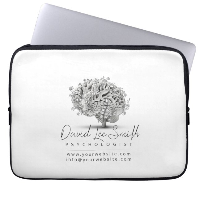 psykolog / neurolog Minimalist Laptop Fodral (Framsidan)