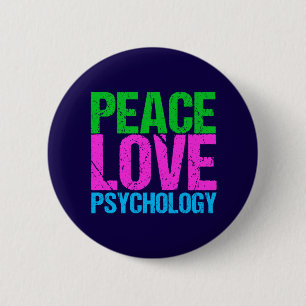 Psykolog Peace Kärlek Psychology Knapp