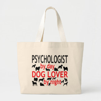 Psykolog per dag Hund älskare per natt Jumbo Tygkasse