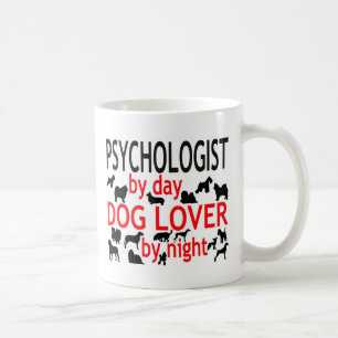 Psykolog per dag Hund älskare per natt Kaffemugg