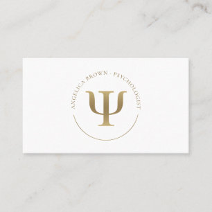 Psykolog Psi-symbol Guld, Affärskort Visitkort