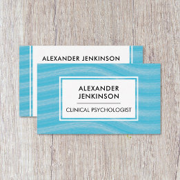 Psykolog Psykiatrist Therapist Zen Blue Vågar Visitkort