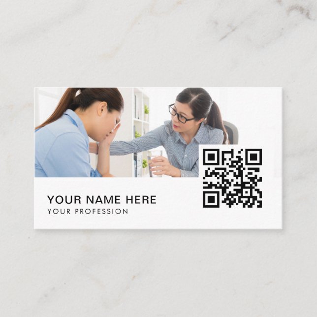 psykolog QR-kod Visitkort (Framsida)