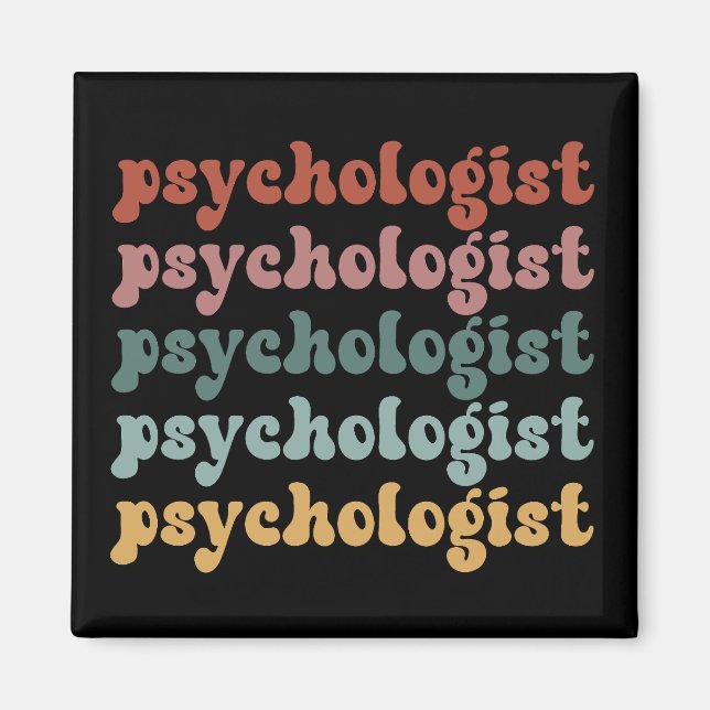 Psykolog Retro Psychology Student Studenten Magnet (Framsidan)