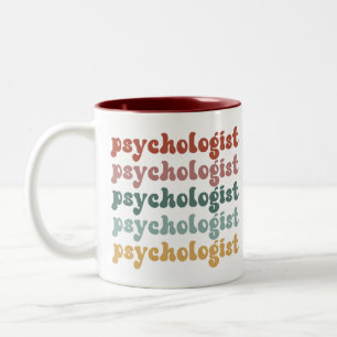 Psykolog Retro Psychology Student Studenten Två-Tonad Mugg