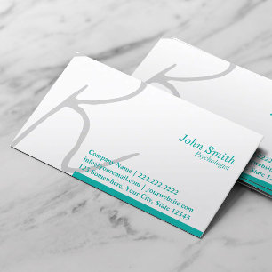 Psykolog Snyggt Script Monogram Visitkort