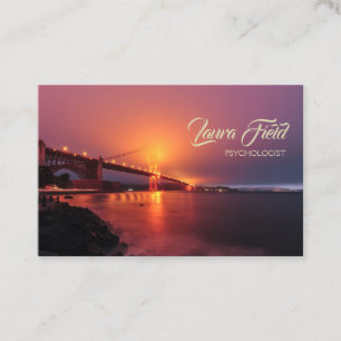 Psykolog Sunset Sunrise Harbor Bridge Visitkort