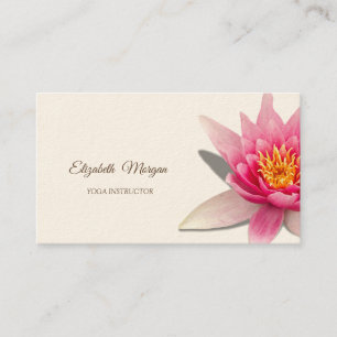 Psykolog Terapeut, Akvarell Lotus, Yoga Visitkort