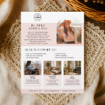 Psykolog terapistisk Logotyp Foto  Flyer<br><div class="desc">Denna tänkbart designade flygare är perfekt för licensierade psykologer och terapeuter som tittar kommunicera expertis med värme och tydlighet. Dess mjuka palett, rundad porträtt ram och raffinerad serif-typografi skapar ett välkomnande men ändå polerat intryck, skapar perfekten för både klinisk och kreativ terapeutisk praxis. Skriv ditt namn, din logotyp och en...</div>