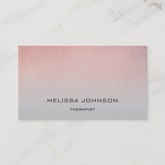 Psykolog Therapist Couch Ombre Ro Guld Grått Visitkort (Framsida)