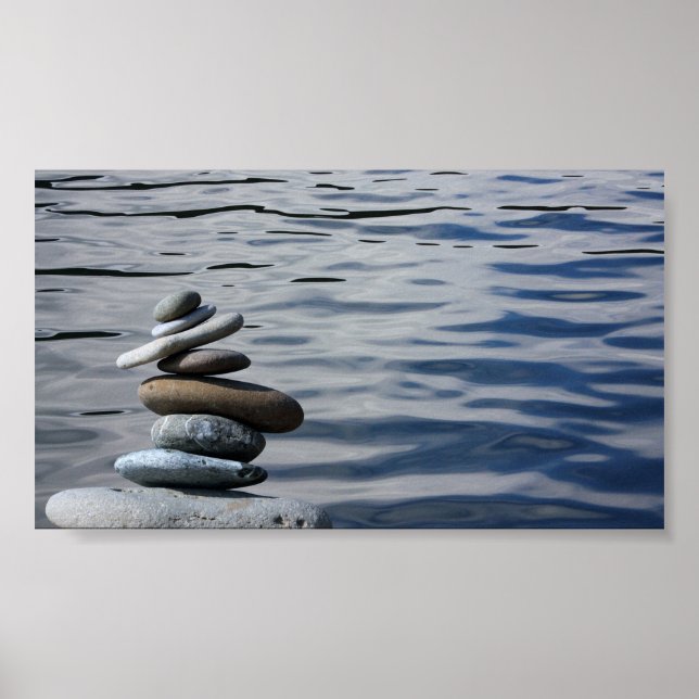 Psykolog Therapist Zen Stones, Sea Poster (Framsidan)