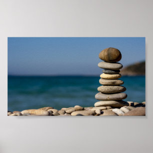 Psykolog Therapist Zen Stones, Yoga Poster