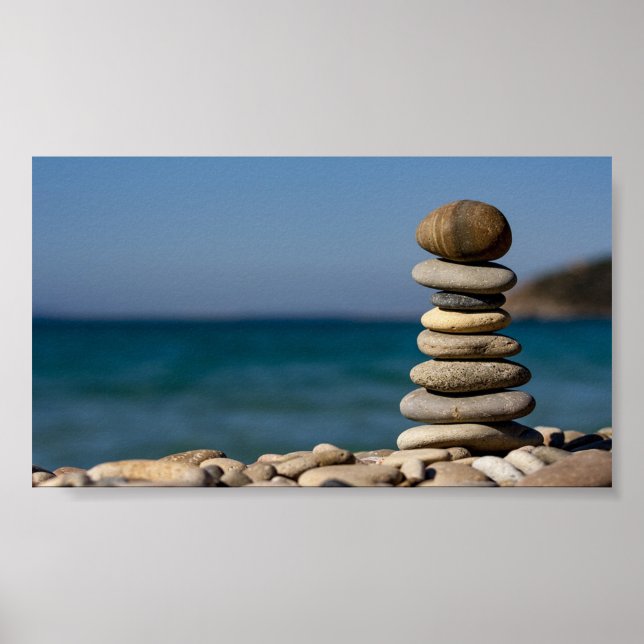 Psykolog Therapist Zen Stones, Yoga Poster (Framsidan)