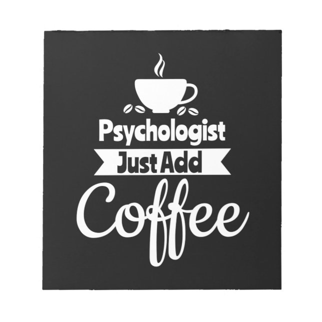 Psykolog tillsätt bara kaffe anteckningsblock (Framsida)