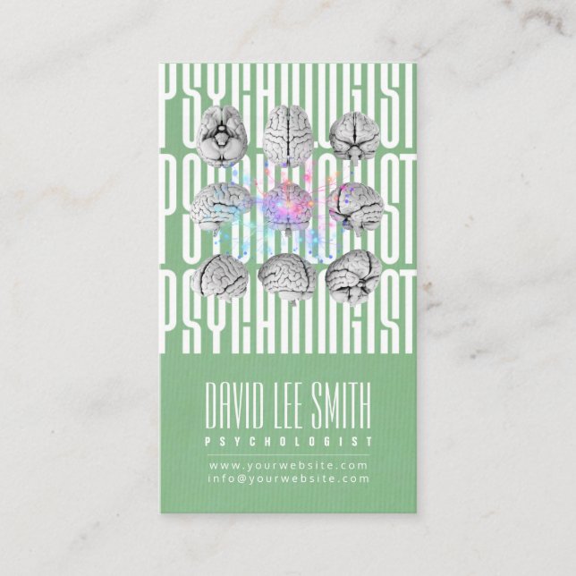 Psykolog Tipographyc-affärskortet Visitkort (Framsida)