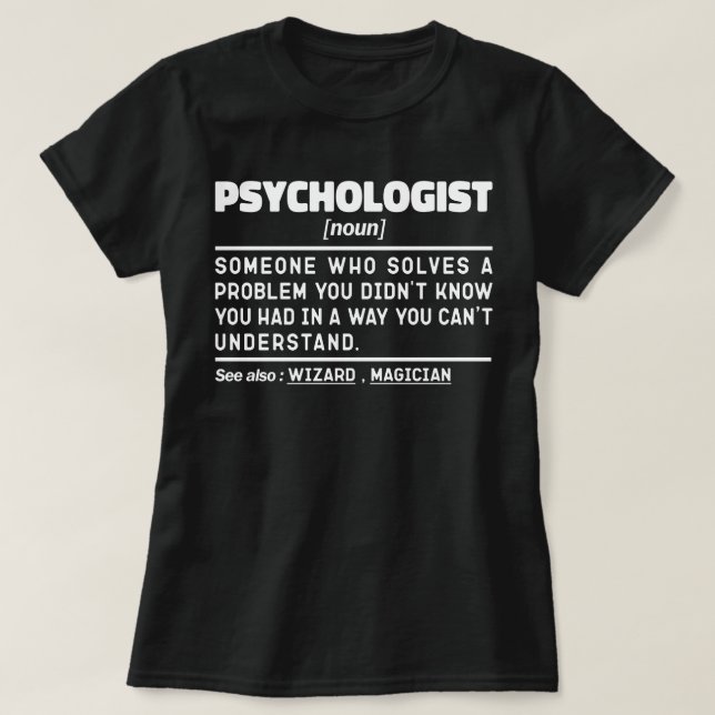 Psykologen Noun Mental Health Professionell T Shirt (Design framsida)