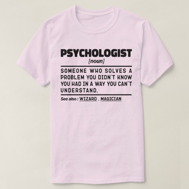 Psykologen Noun Mental Health Professionell T Shirt (Design framsida)