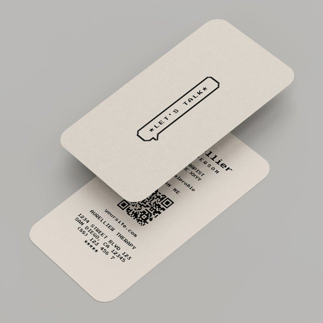Psykologen terapist Retro Sand Modern Visitkort (Psychologist Therapist Retro Sand Modern Business Card
)