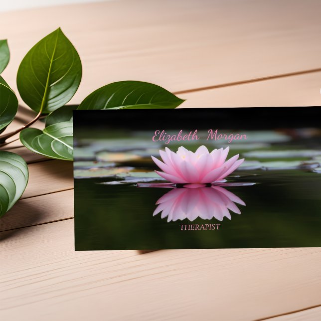 Psykologen Therapist Zen, Lotus Flower Visitkort (Skapare uppladdad)