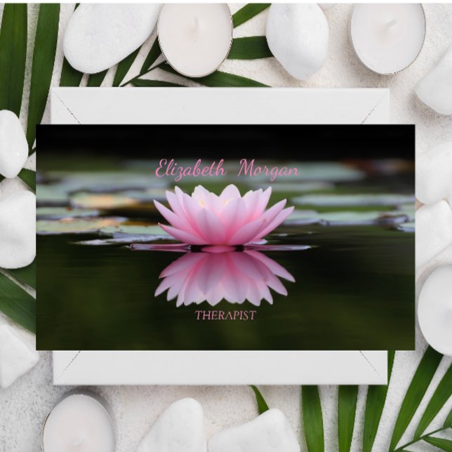 Psykologen Therapist Zen, Lotus Flower Visitkort (Skapare uppladdad)