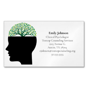 Psykologen Therapy Modern Counseling Office Träd Magnetiska Visitkort