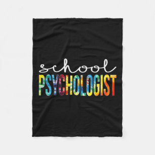 Psykologen Tie Dye Uppskrivningsdag tillbaka till Fleecefilt