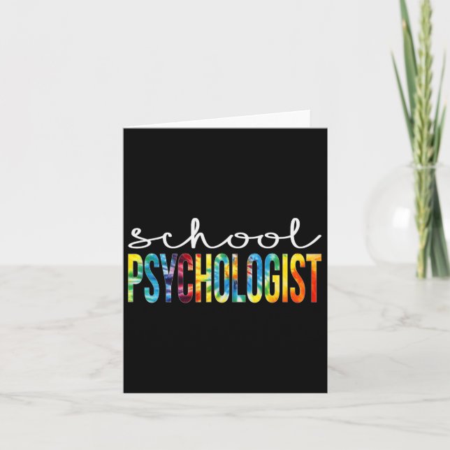 Psykologen Tie Dye Uppskrivningsdag tillbaka till  Kort (Framsida)